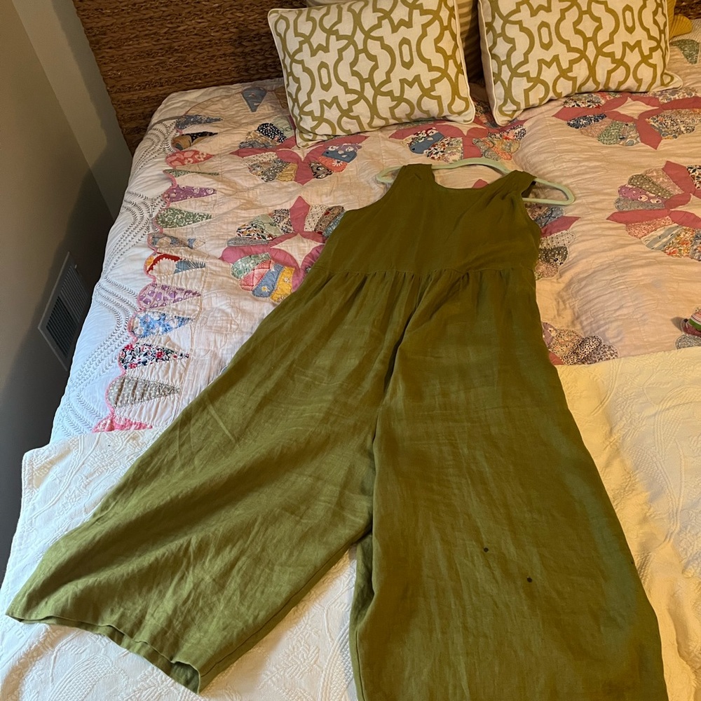 100% Linen Jumpsuit. Conscious Clothing Backyard Jumpsuit.